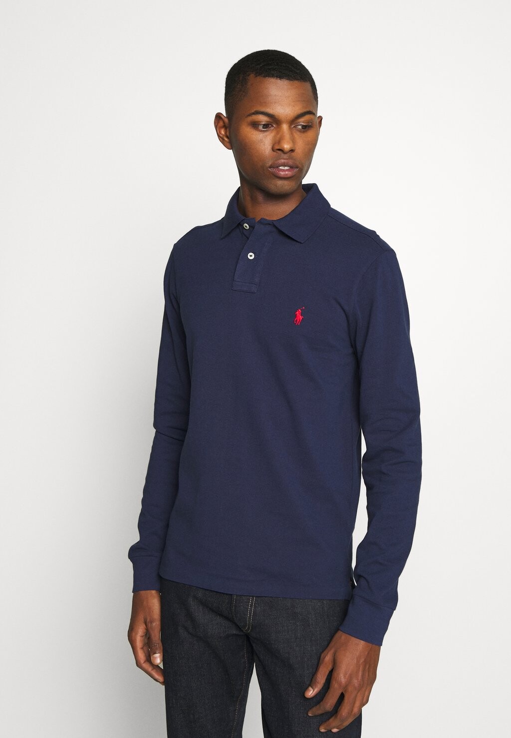 Рубашка-поло SLIM LONG SLEEVE Polo Ralph Lauren, темно-синий Ньюпорт 
Рубашка-поло SLIM LONG SLEEVE Polo Ralph Lauren, темно-синий Ньюпорт