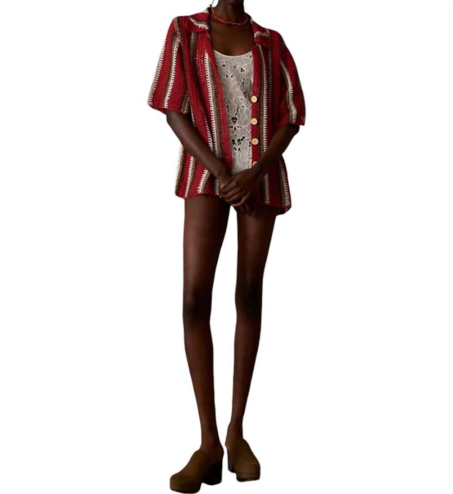 Рубашка Colby в красном/шоколадном/серо-коричневом/кремовом цвете All That Remains
Рубашка Colby в красном/шоколадном/серо-коричневом/кремовом цвете All That Remains