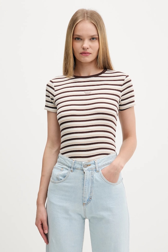 Футболка Guess Jeans, бежевый
Футболка Guess Jeans, бежевый