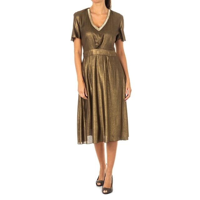 Женское платье с короткими рукавами и v-образным вырезом kwd007 La Martina, коричневый
Женское платье с короткими рукавами и v-образным вырезом kwd007 La Martina, коричневый