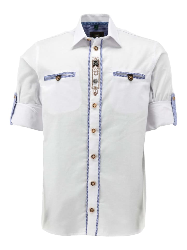 Традиционная рубашка Оробе белого и средне-синего цветов OS-Trachten
Традиционная рубашка Оробе белого и средне-синего цветов OS-Trachten