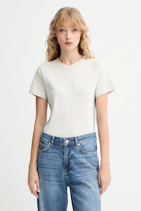 Праздничная хлопковая футболка с тремя полосками Adidas, бежевый
Праздничная хлопковая футболка с тремя полосками Adidas, бежевый