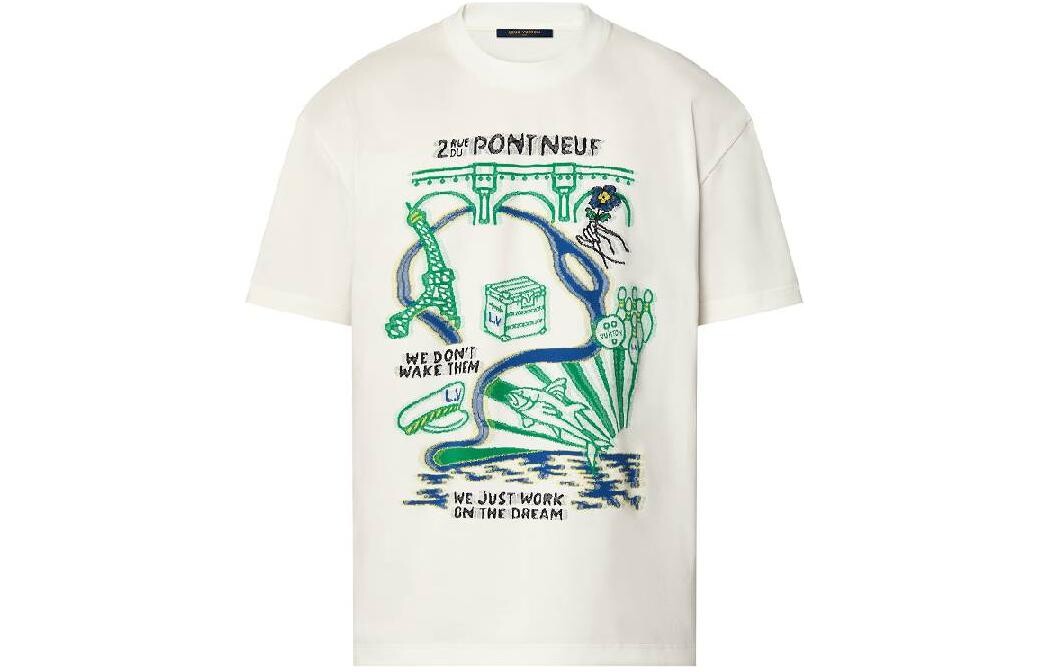 Футболка мужская белая Louis Vuitton, белый 
Футболка мужская белая Louis Vuitton, белый