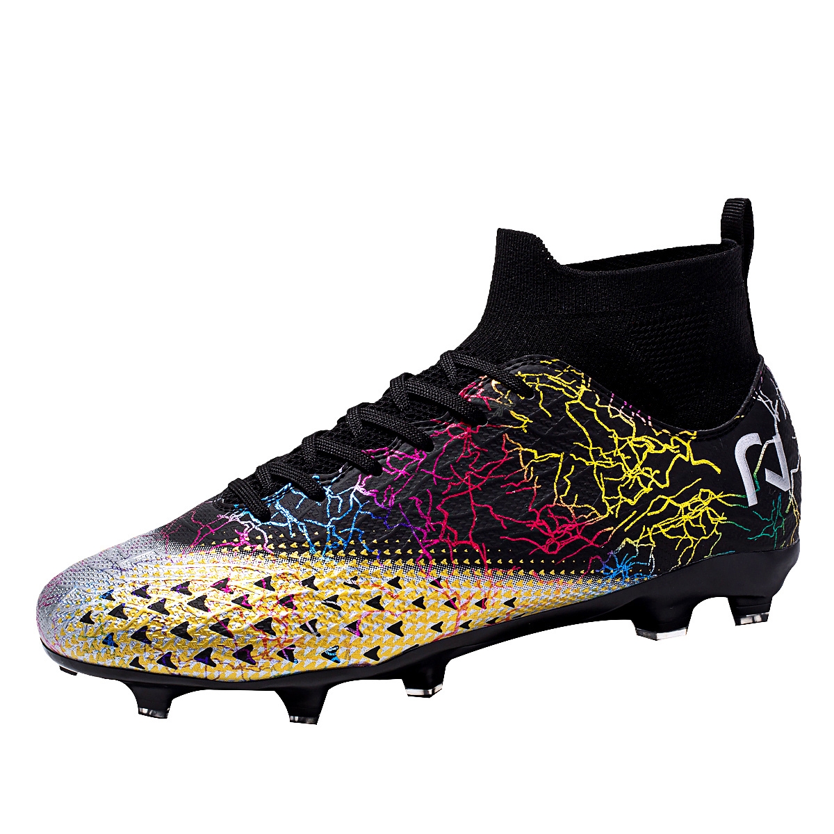 Амортизирующие детские футбольные бутсы для подростков YUZHAOLIN, черный/золотой 
Амортизирующие детские футбольные бутсы для подростков YUZHAOLIN, черный/золотой