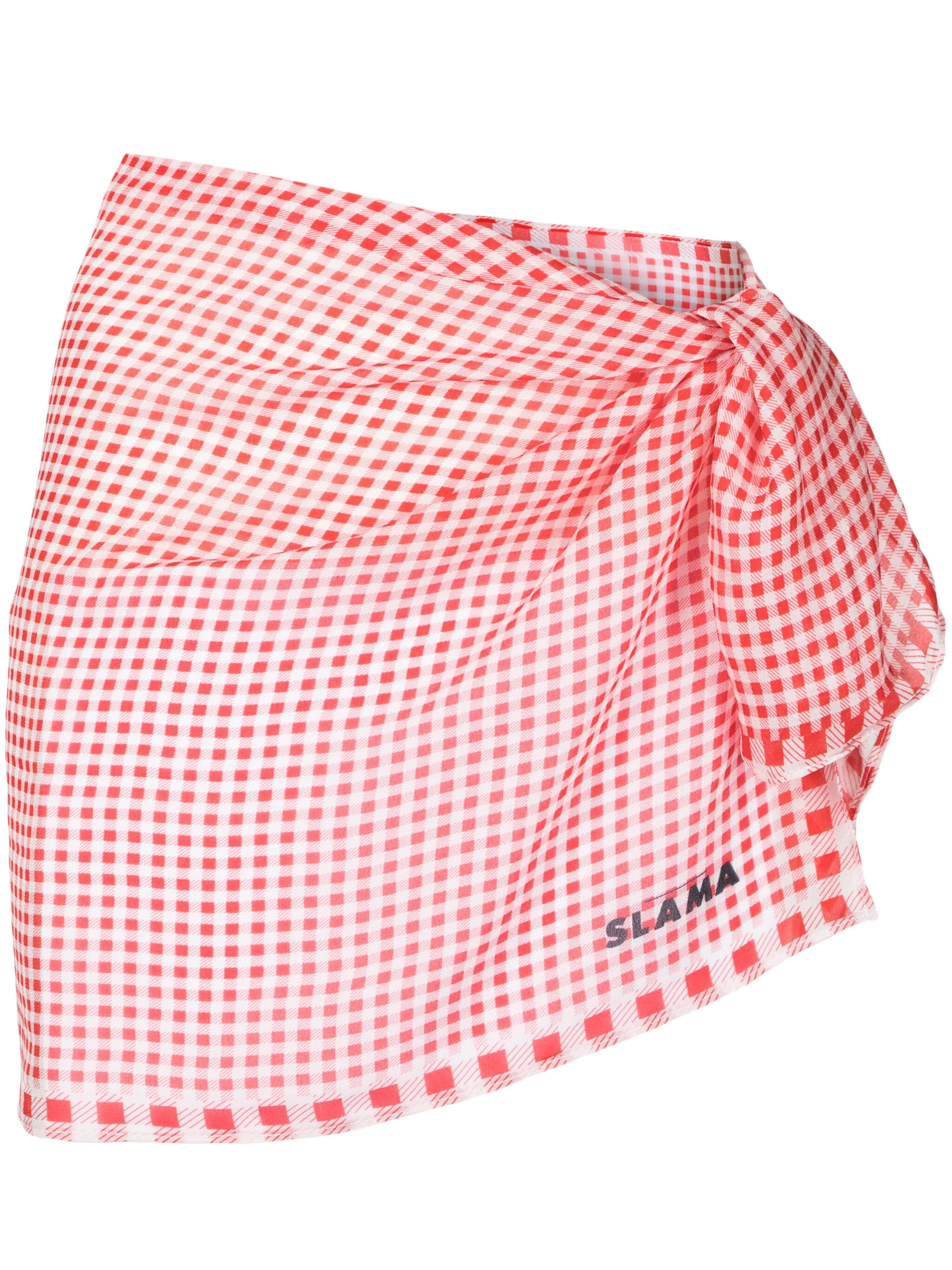 Юбка в клетку гингем с логотипом Amir Slama, красный
Юбка в клетку гингем с логотипом Amir Slama, красный