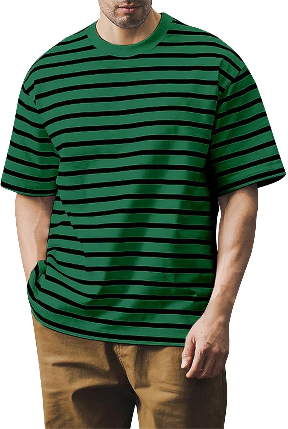 Мужская футболка Casual, полосатая, с коротким рукавом
Мужская футболка Casual, полосатая, с коротким рукавом