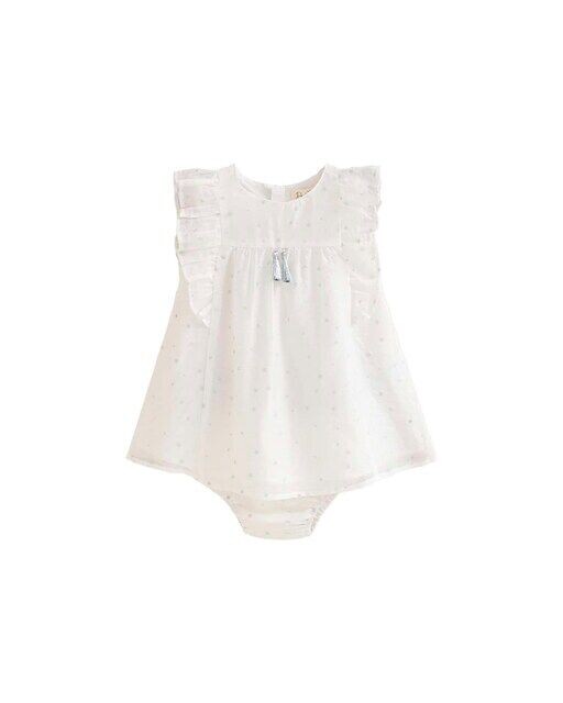 Платье для девочки со звездным принтом и трусиками в тон Dadati, белый
Платье для девочки со звездным принтом и трусиками в тон Dadati, белый