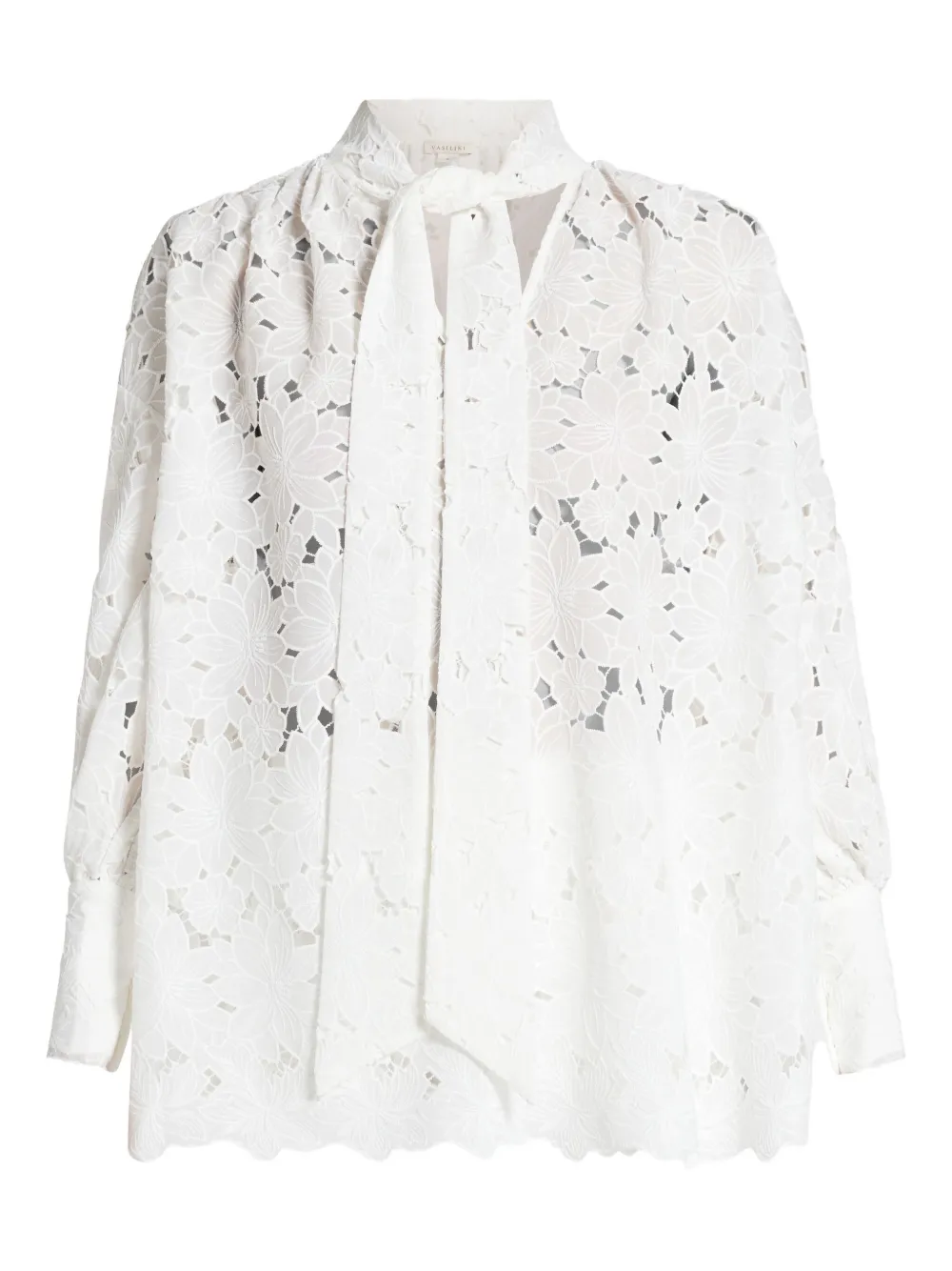 Блузка с цветочным кружевом VASILIKI, белый 
Блузка с цветочным кружевом VASILIKI, белый