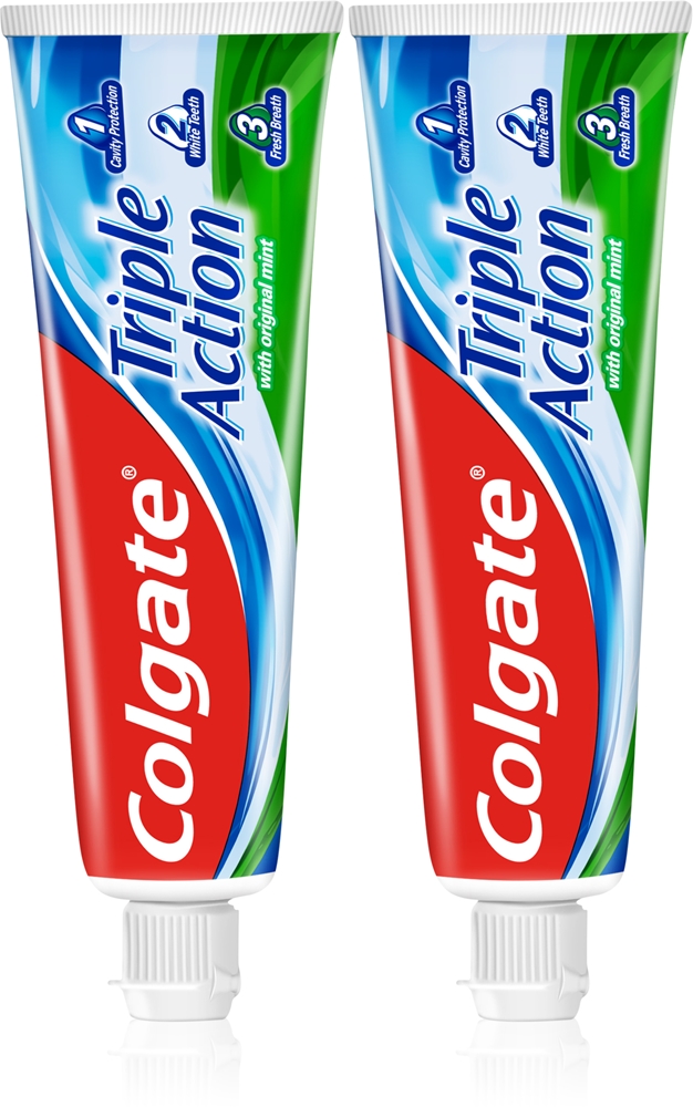 Зубная паста тройного действия с оригинальным вкусом мяты Colgate, 2× 75 мл
Зубная паста тройного действия с оригинальным вкусом мяты Colgate, 2× 75 мл