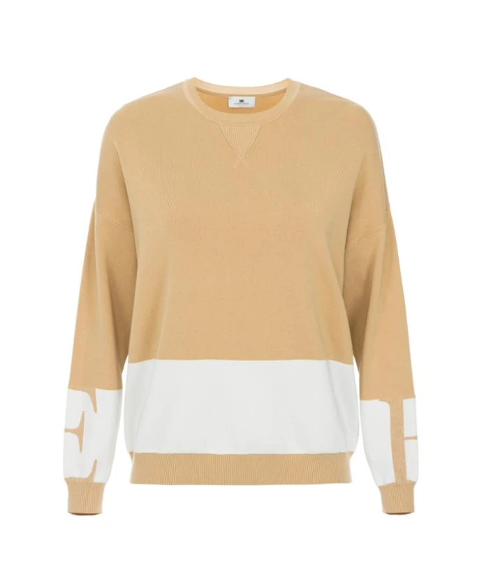 Топ из вискозы с блестящими полосками Elisabetta Franchi, бежевый
Топ из вискозы с блестящими полосками Elisabetta Franchi, бежевый