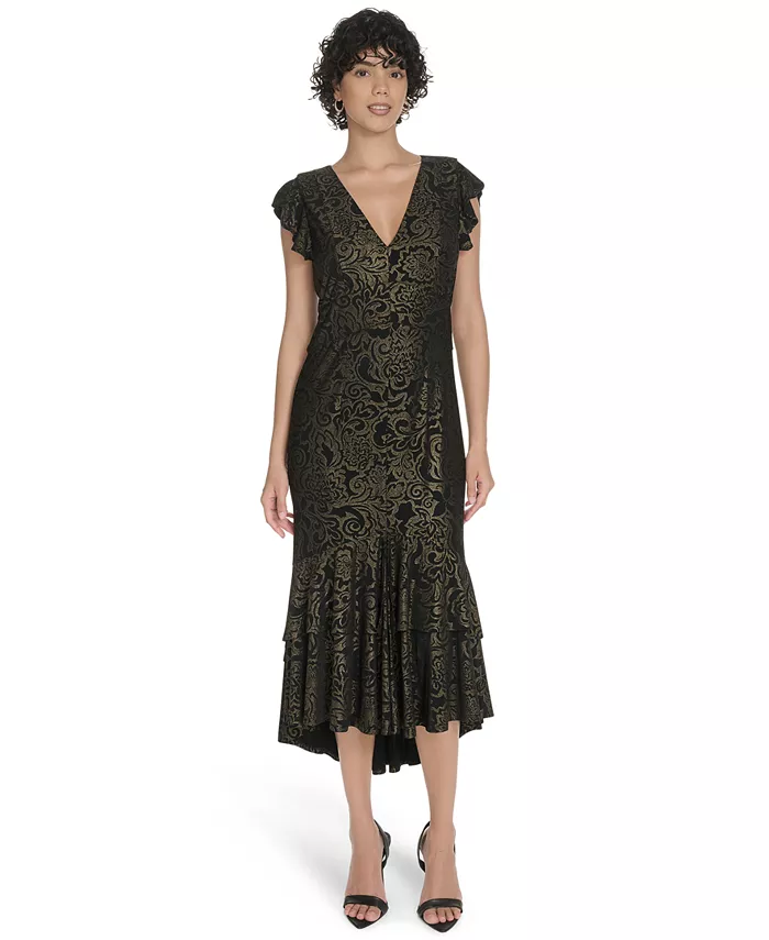 Платье миди с короткими рукавами-крылышками и фольгированным принтом Tommy Hilfiger, черный
Платье миди с короткими рукавами-крылышками и фольгированным принтом Tommy Hilfiger, черный