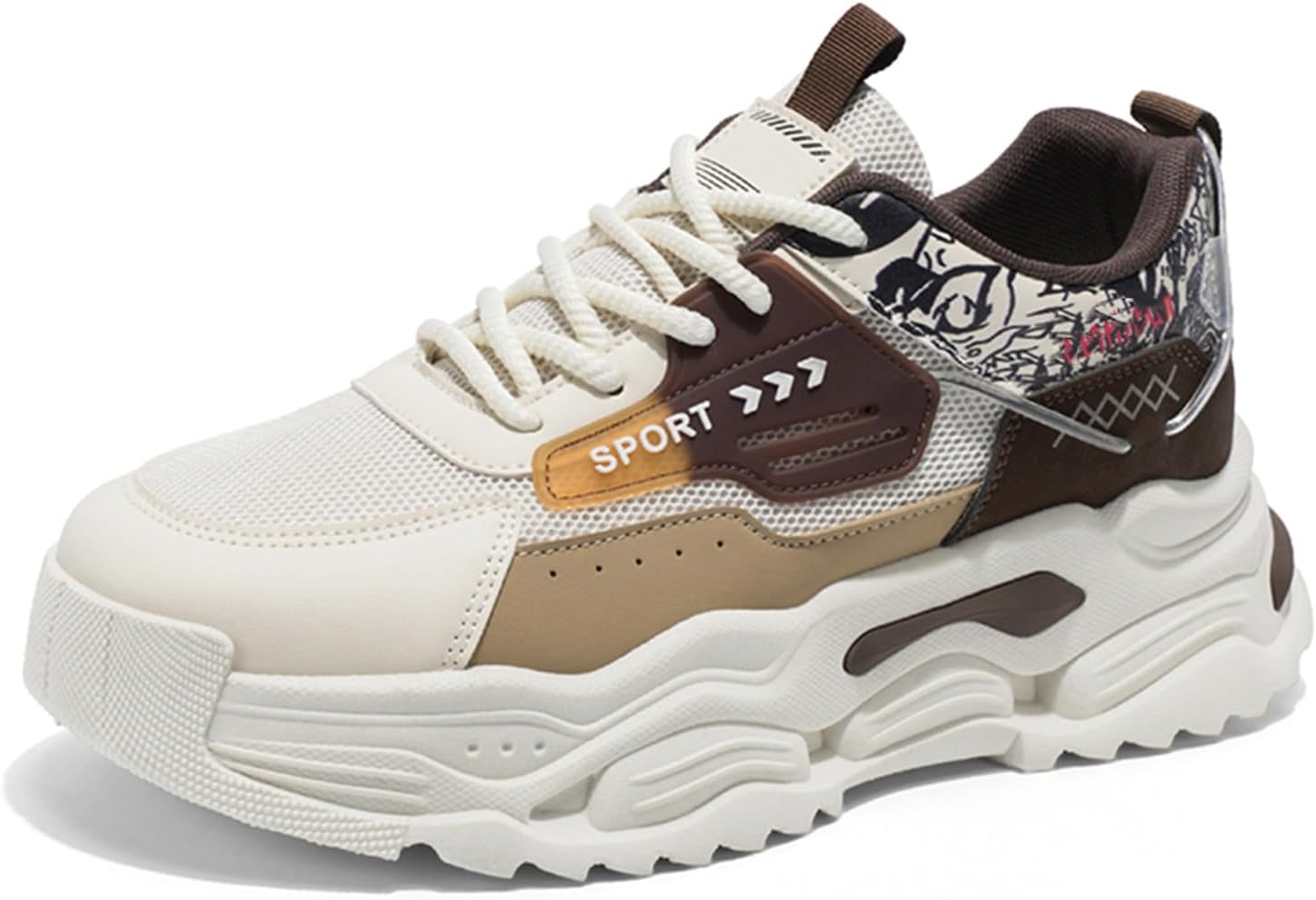 Мужские повседневные спортивные теннисные кроссовки для ходьбы, массивные модные кеды, тренировочные кроссовки Spwagym, коричневый
Мужские повседневные спортивные теннисные кроссовки для ходьбы, массивные модные кеды, тренировочные кроссовки Spwagym, коричневый