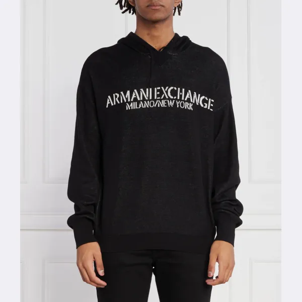 Толстовка обычного кроя Armani Exchange, черный 
Толстовка обычного кроя Armani Exchange, черный