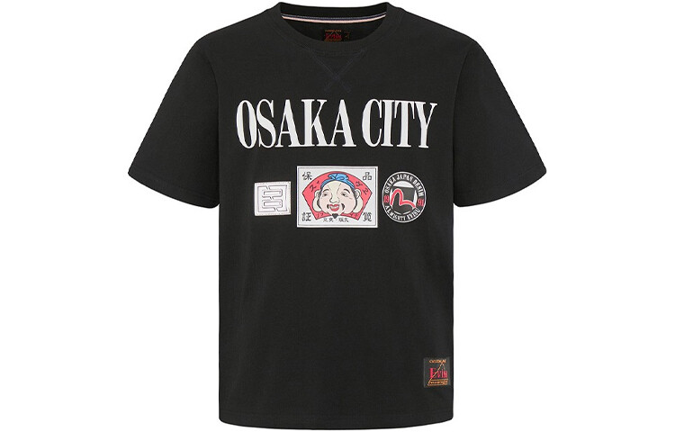 EVISU Мужская футболка, Черный 
EVISU Мужская футболка, Черный