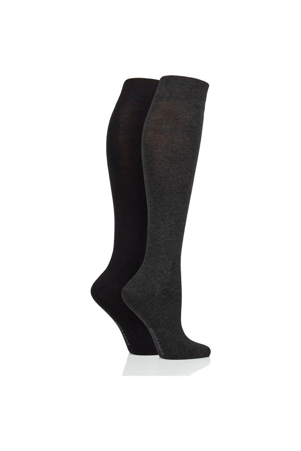 2 пары однотонных бамбуковых носков до колена с рисунком и гладкими швами на мыске SOCKSHOP, серый
2 пары однотонных бамбуковых носков до колена с рисунком и гладкими швами на мыске SOCKSHOP, серый