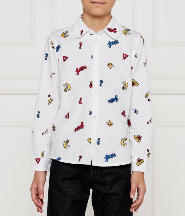 Рубашка детская Guess с разноцветным принтом, белый
Рубашка детская Guess с разноцветным принтом, белый