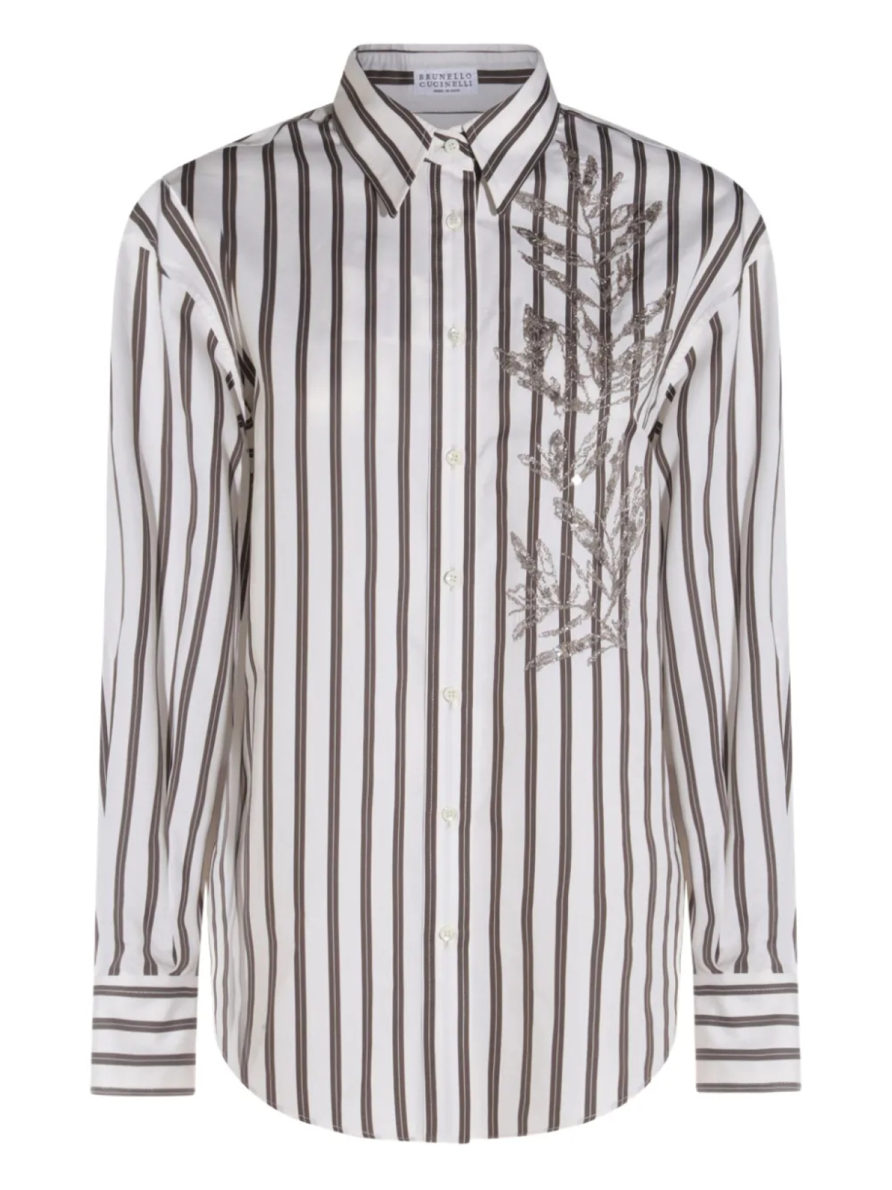 Полосатая рубашка Brunello Cucinelli, белый
Полосатая рубашка Brunello Cucinelli, белый