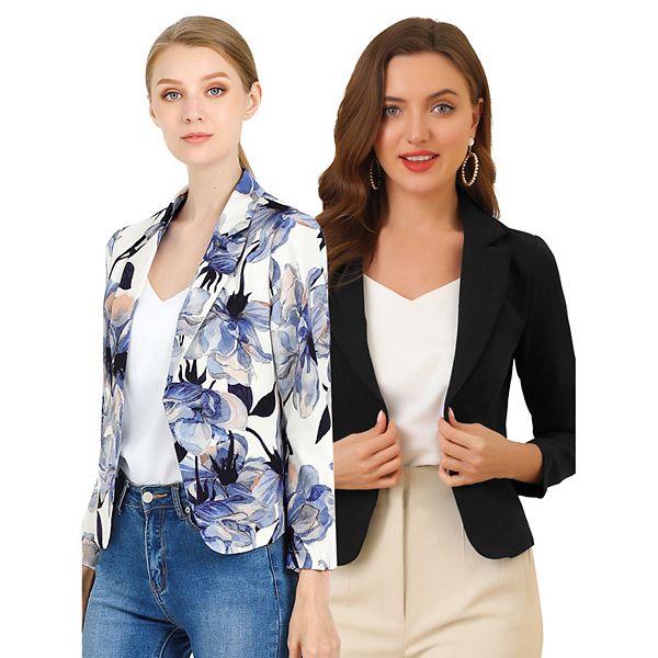 2 упаковки женского пиджака с открытой полой и цветочным принтом Allegra K, Black Whiteblue Floral
2 упаковки женского пиджака с открытой полой и цветочным принтом Allegra K, Black Whiteblue Floral