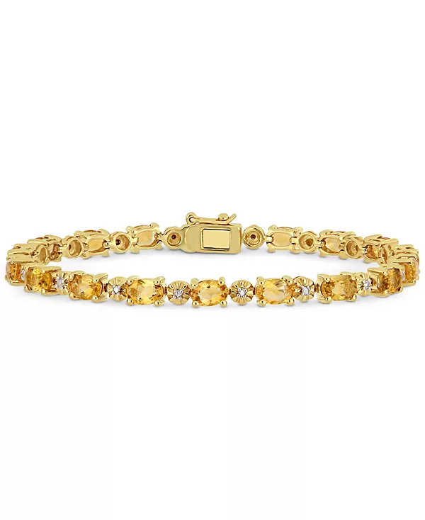 Браслет из 18-каратного позолоченного серебра с цитрином (8-1/10 карата) и бриллиантами Macy'S, citrine
Браслет из 18-каратного позолоченного серебра с цитрином (8-1/10 карата) и бриллиантами Macy'S, citrine