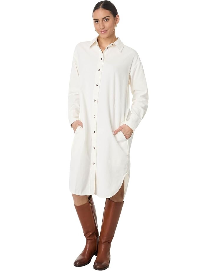 Платье Madewell Korra Shirtdress Cord, цвет Winter White 
Платье Madewell Korra Shirtdress Cord, цвет Winter White