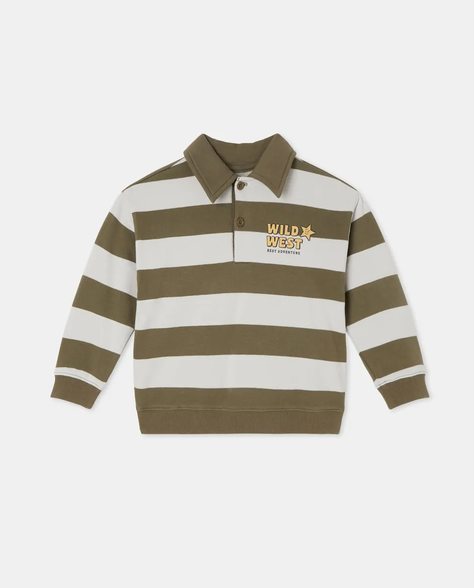 Детская толстовка в полоску с воротником поло Kids El Corte Inglés, зеленый
Детская толстовка в полоску с воротником поло Kids El Corte Inglés, зеленый