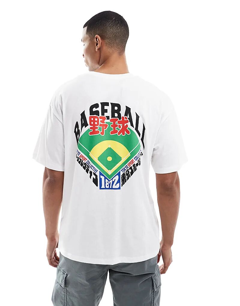 Футболка Jack & Jones oversize с принтом японской бейсбольной тематики белого цвета
Футболка Jack & Jones oversize с принтом японской бейсбольной тематики белого цвета