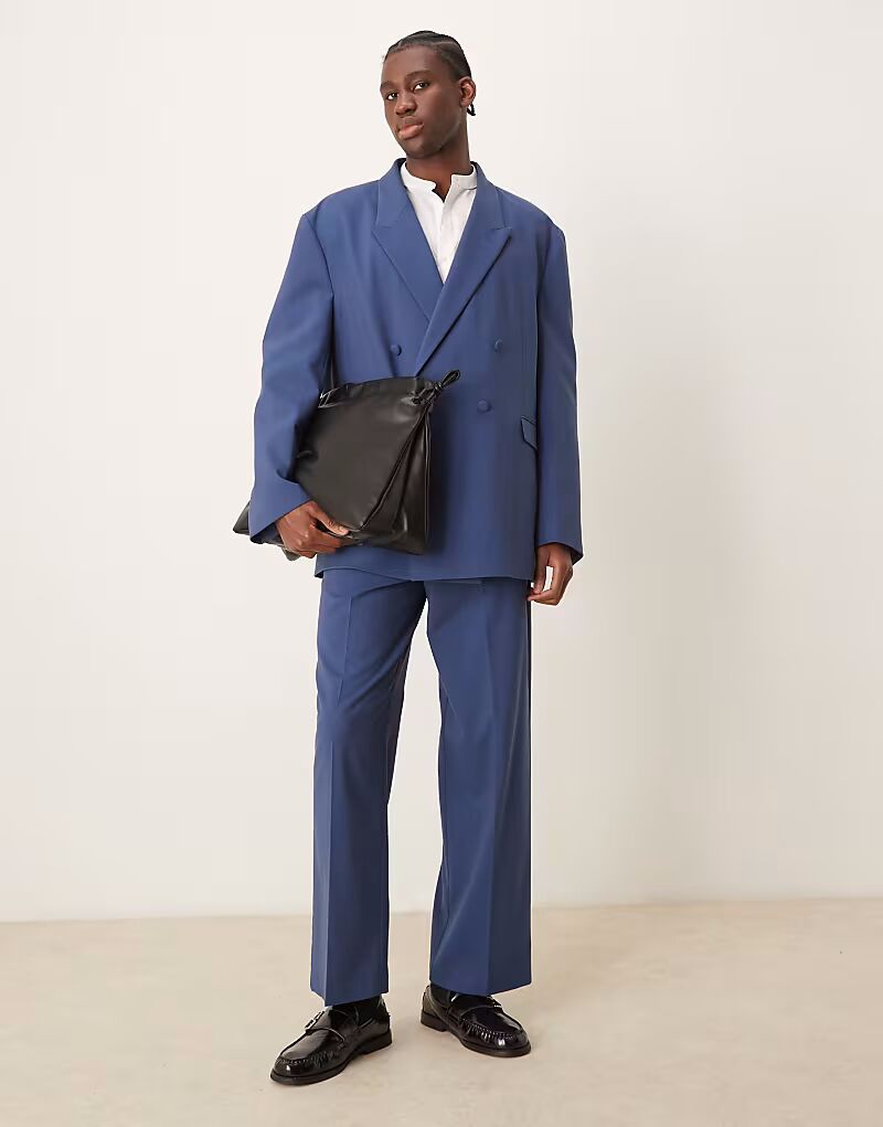 Двубортный пиджак свободного кроя синего цвета Asos Design
Двубортный пиджак свободного кроя синего цвета Asos Design