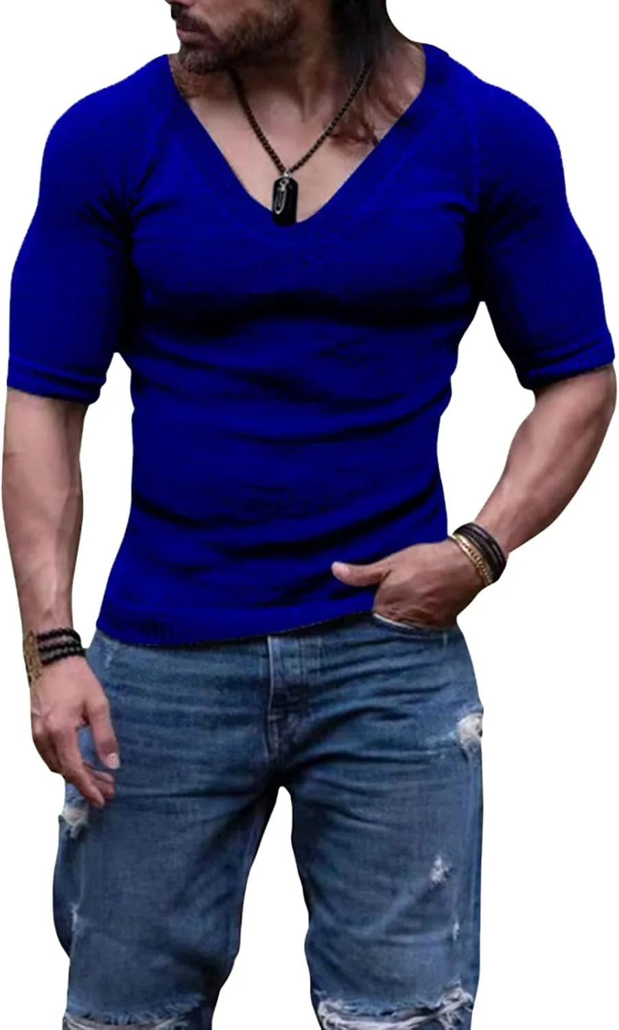 Мужская летняя вязаная футболка slim v-neck DGHM-JLMY
Мужская летняя вязаная футболка slim v-neck DGHM-JLMY