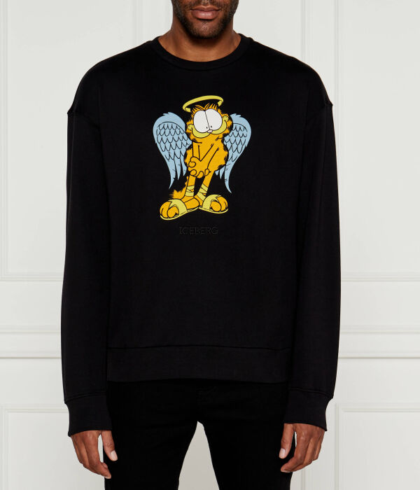 Свитер Айсберг x Гарфилд Regular fit Iceberg, черный 
Свитер Айсберг x Гарфилд Regular fit Iceberg, черный