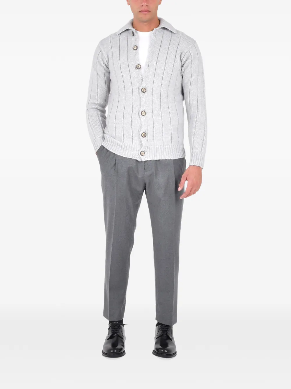 Кардиган в рубчик Franzese Collection, серый
Кардиган в рубчик Franzese Collection, серый