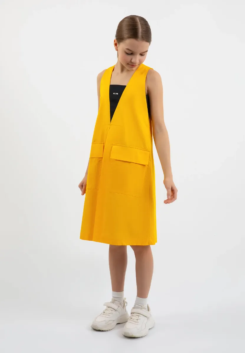 Трикотажное платье Gulliver с контрастными вставками, желтый
Трикотажное платье Gulliver с контрастными вставками, желтый