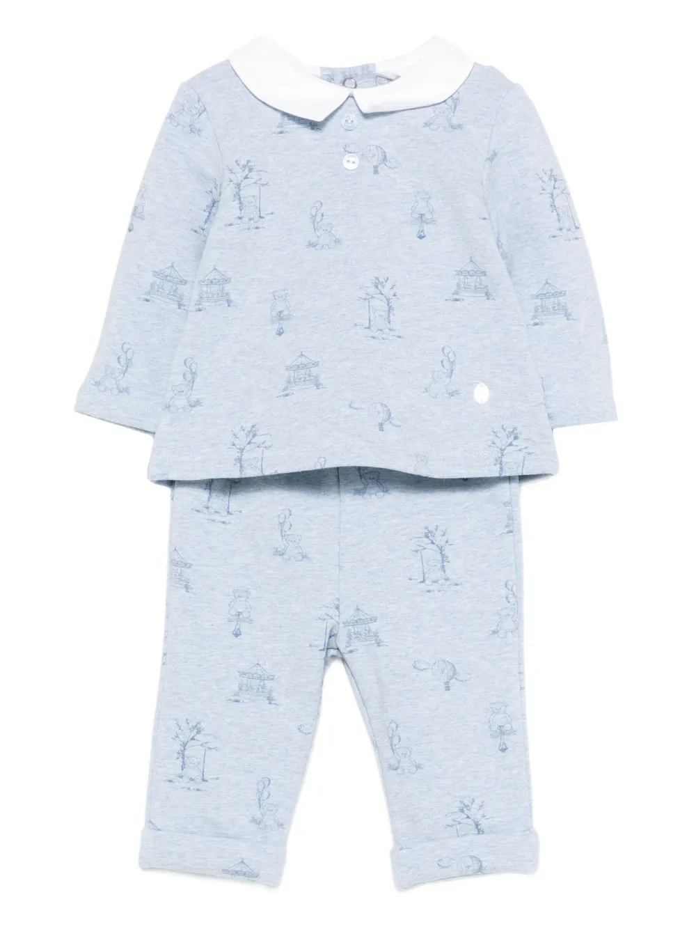 Комплект из топа и брюк с графичным принтом Patachou, синий
Комплект из топа и брюк с графичным принтом Patachou, синий