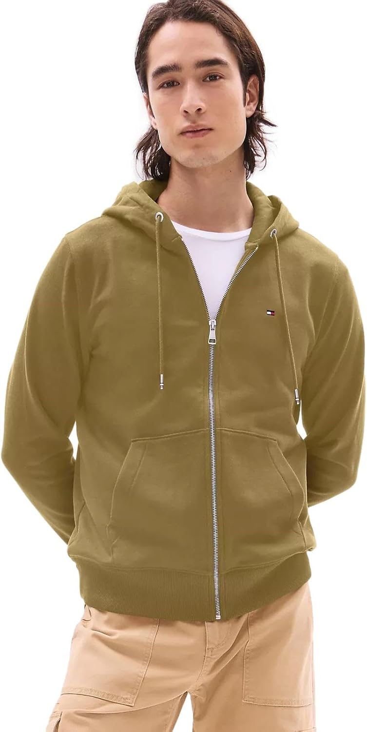 Мужская толстовка с капюшоном на молнии TOMMY HILFIGER Signature из флиса, коллекция 2025 года, Uniform Olive
Мужская толстовка с капюшоном на молнии TOMMY HILFIGER Signature из флиса, коллекция 2025 года, Uniform Olive