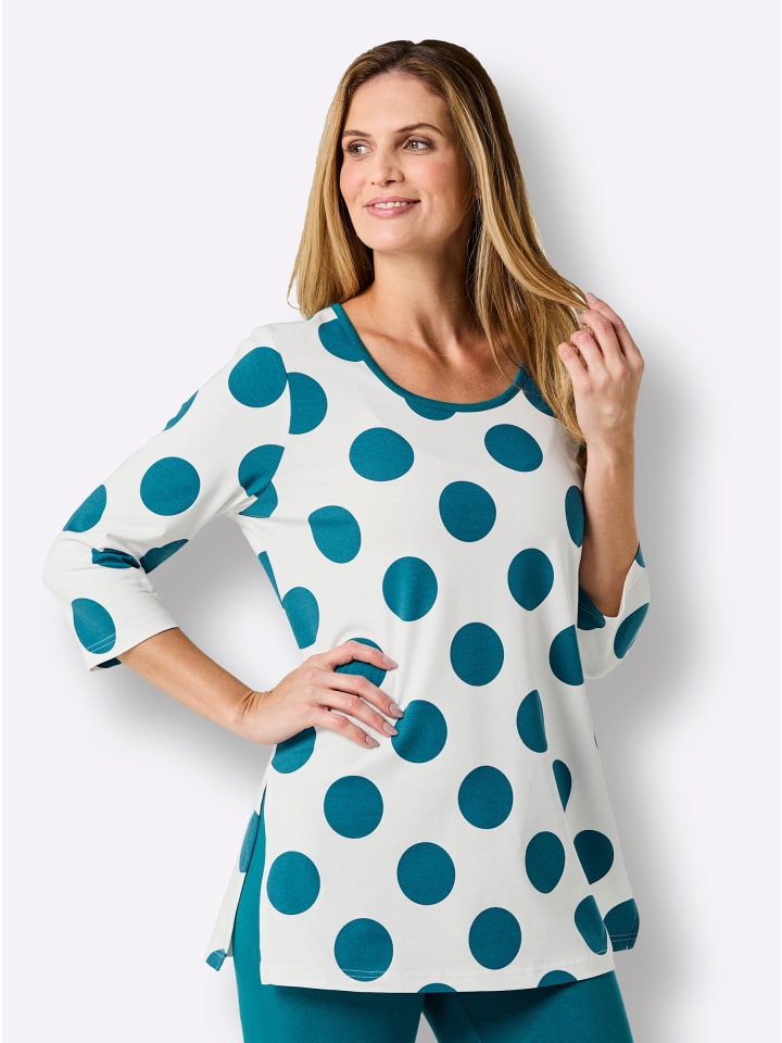 Длинная рубашка цвета экрю-аквапетроль WITT WEIDEN
Длинная рубашка цвета экрю-аквапетроль WITT WEIDEN