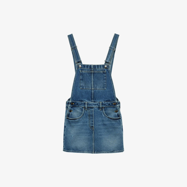 Сарафан джинсовый Prada с нагрудником, синий
Сарафан джинсовый Prada с нагрудником, синий