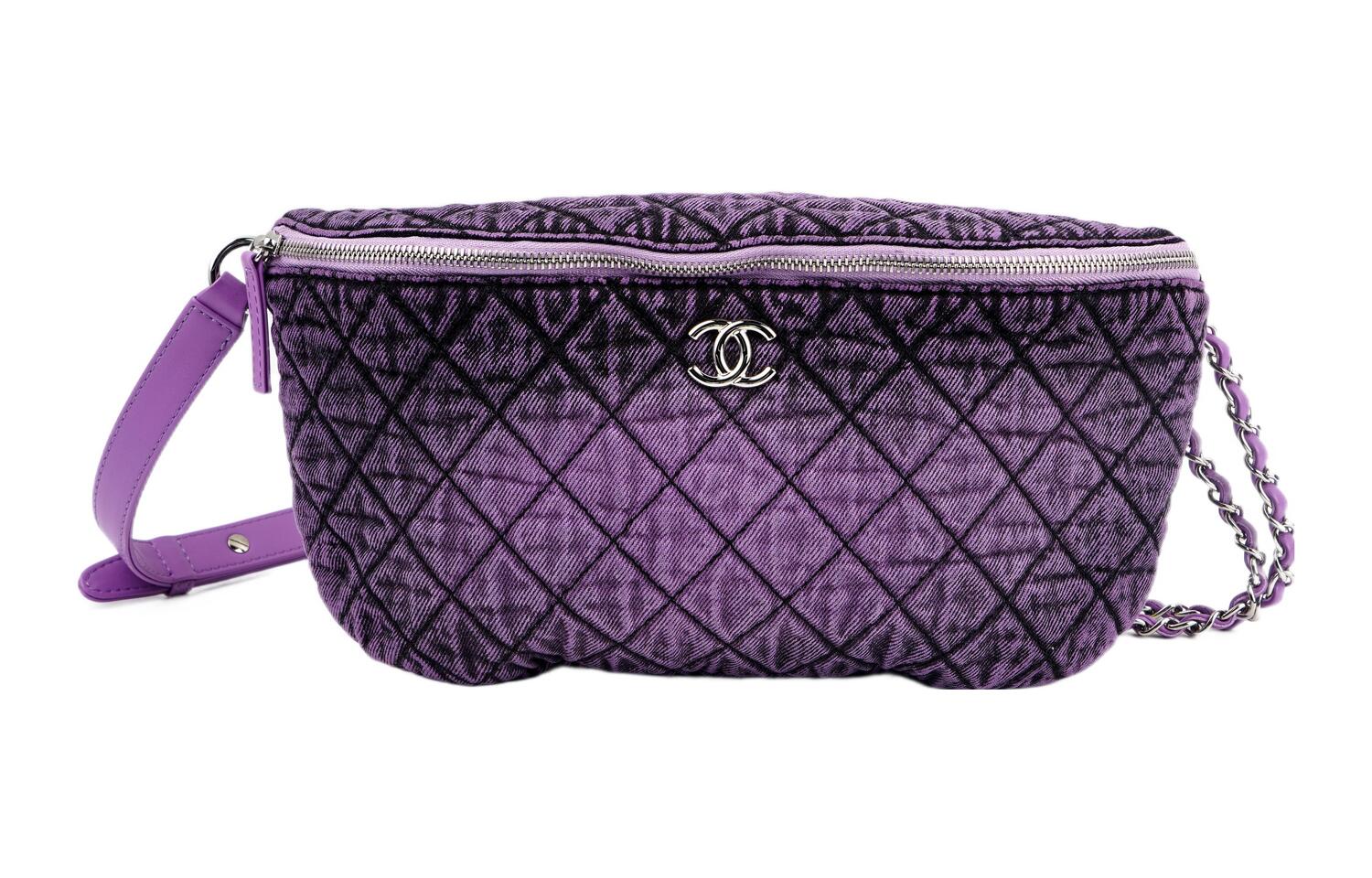 CHANEL Женский фиолетовый поясной рюкзак из джинсовой ткани
CHANEL Женский фиолетовый поясной рюкзак из джинсовой ткани