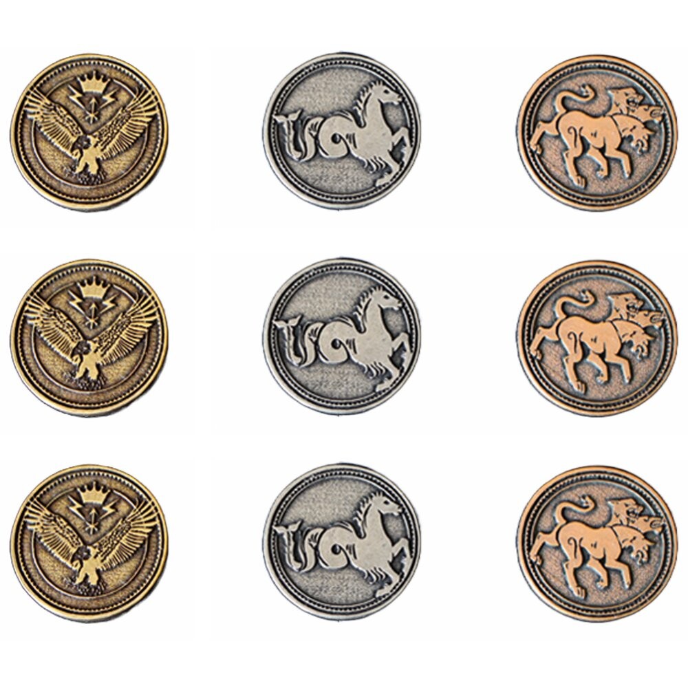 Набор из 9 мифологических металлических монет RGFK
Набор из 9 мифологических металлических монет RGFK