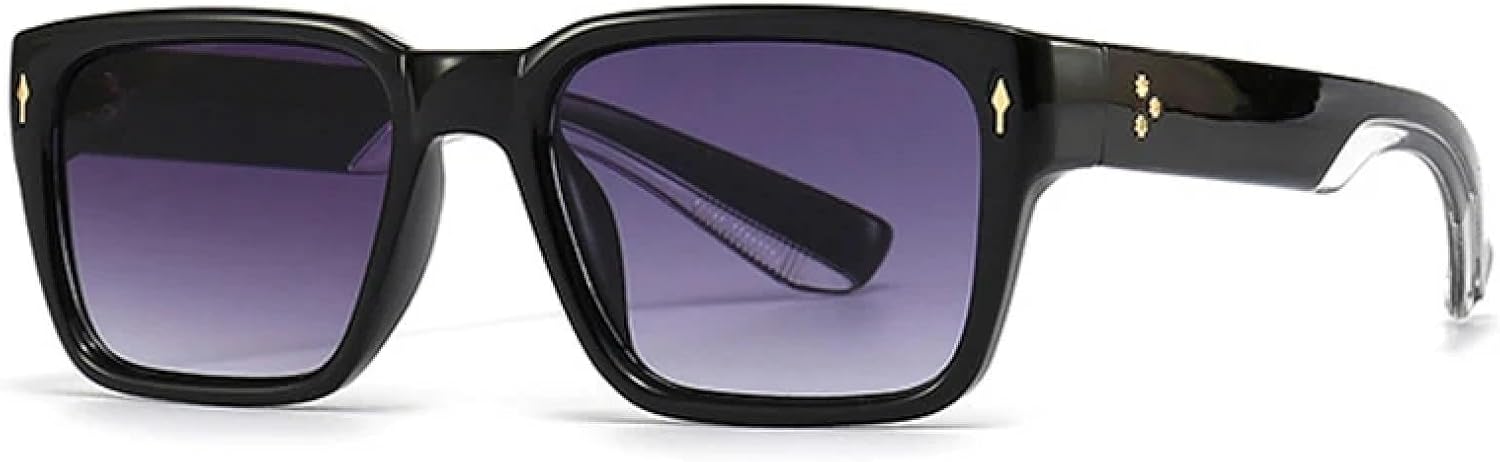 Солнцезащитные очки в стиле ретро с заклепками для женщин, модные градиентные очки с защитой от УФ-излучения UV400, трендовые солнцезащитные очки для мужчин TVTBBVV, Black Gray Gradient
Солнцезащитные очки в стиле ретро с заклепками для женщин, модные градиентные очки с защитой от УФ-излучения UV400, трендовые солнцезащитные очки для мужчин TVTBBVV, Black Gray Gradient