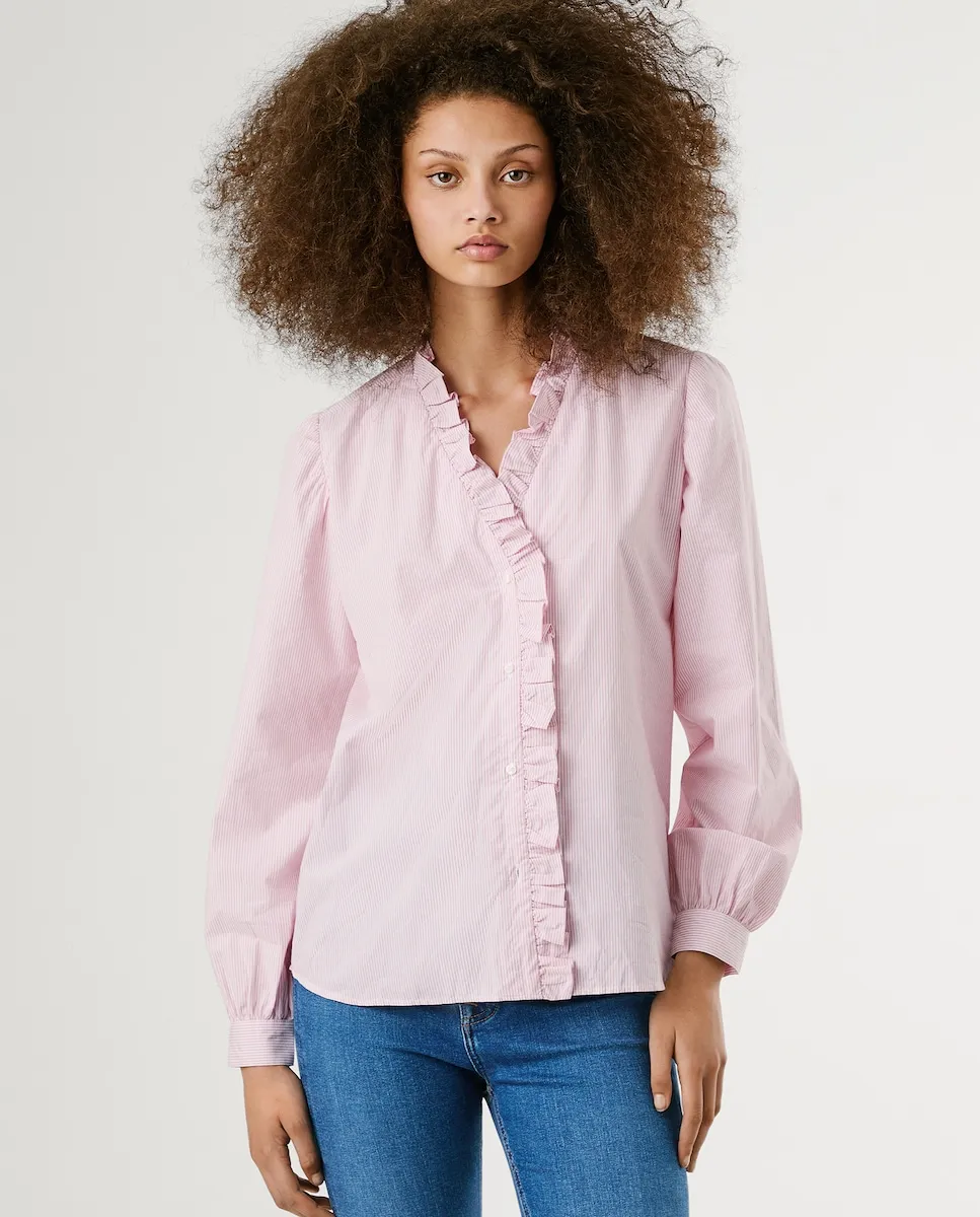 Женская блузка из поплина с оборками Pepe Jeans, светло-розовый
Женская блузка из поплина с оборками Pepe Jeans, светло-розовый