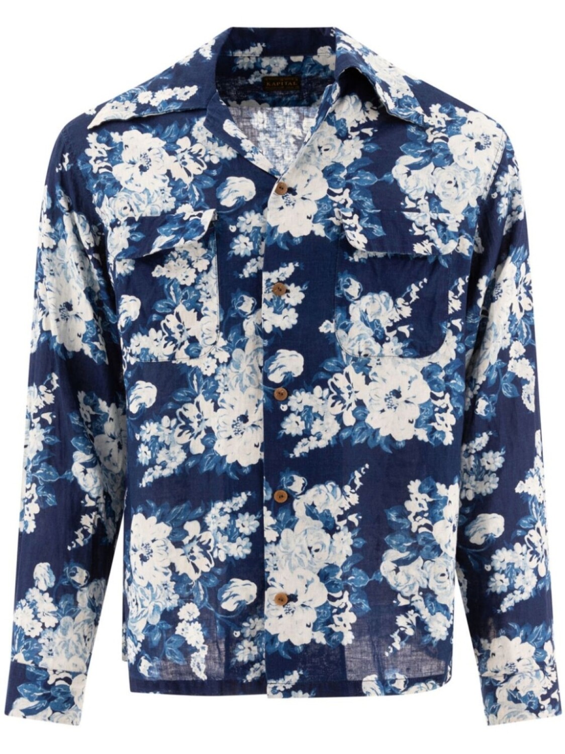 Рубашка с цветочным принтом KAPITAL, синий
Рубашка с цветочным принтом KAPITAL, синий