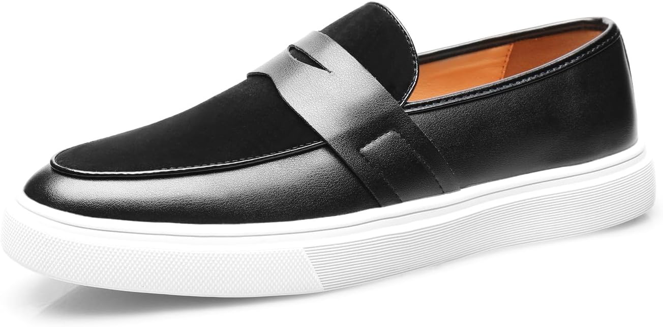 Мужские лоферы повседневные классические слипоны стильные пенни-лоферы модные деловые свадебные удобные туфли для прогулок Santimon, черный
Мужские лоферы повседневные классические слипоны стильные пенни-лоферы модные деловые свадебные удобные туфли для прогулок Santimon, черный