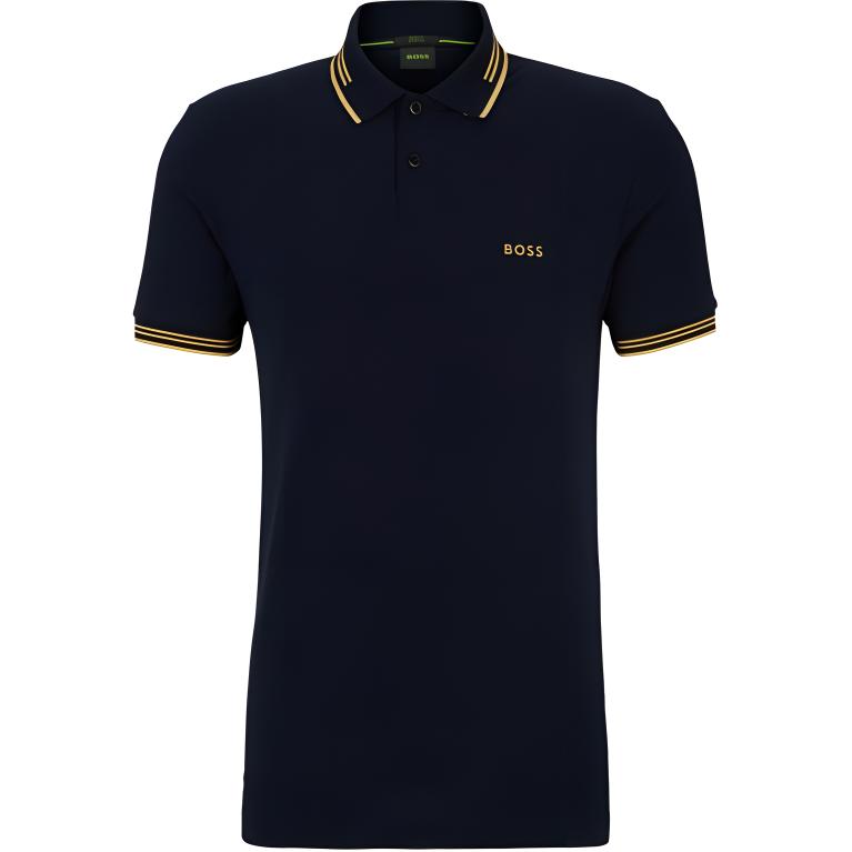 Футболка поло с принтом логотипа HUGO BOSS, морской синий 
Футболка поло с принтом логотипа HUGO BOSS, морской синий
