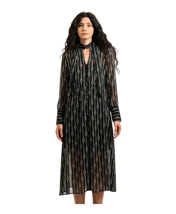 Черное платье с длинными рукавами и пуговицами. Pennyblack, черный
Черное платье с длинными рукавами и пуговицами. Pennyblack, черный