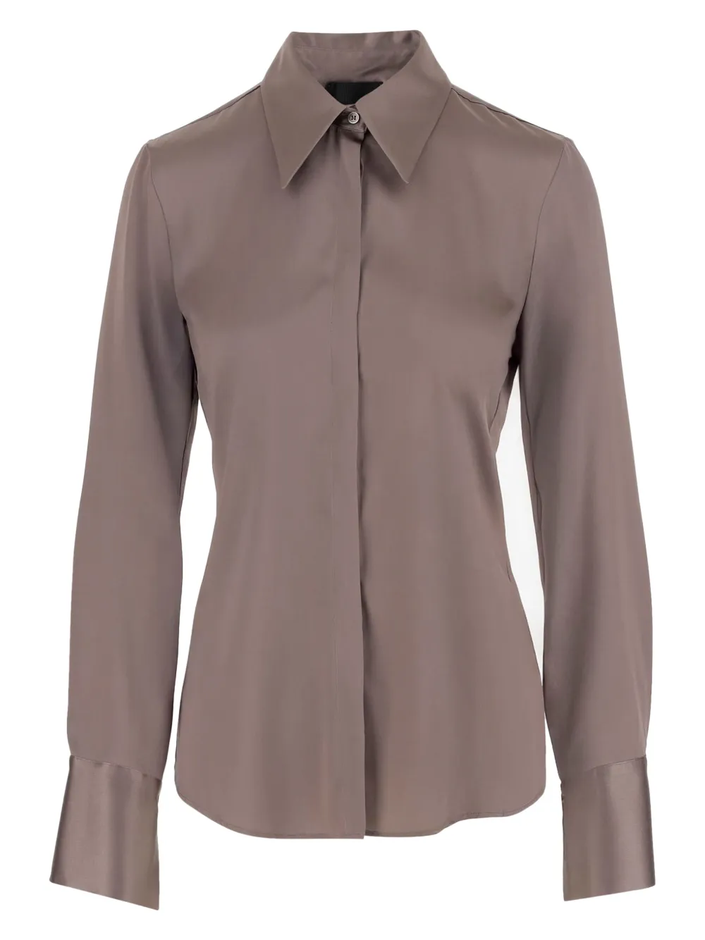Шелковая рубашка с острым воротником F.It, коричневый
Шелковая рубашка с острым воротником F.It, коричневый