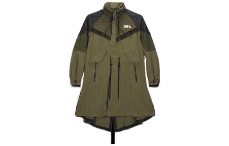Тренч Sacai X Sacai унисекс, армейский зеленый Nike, зеленый 
Тренч Sacai X Sacai унисекс, армейский зеленый Nike, зеленый