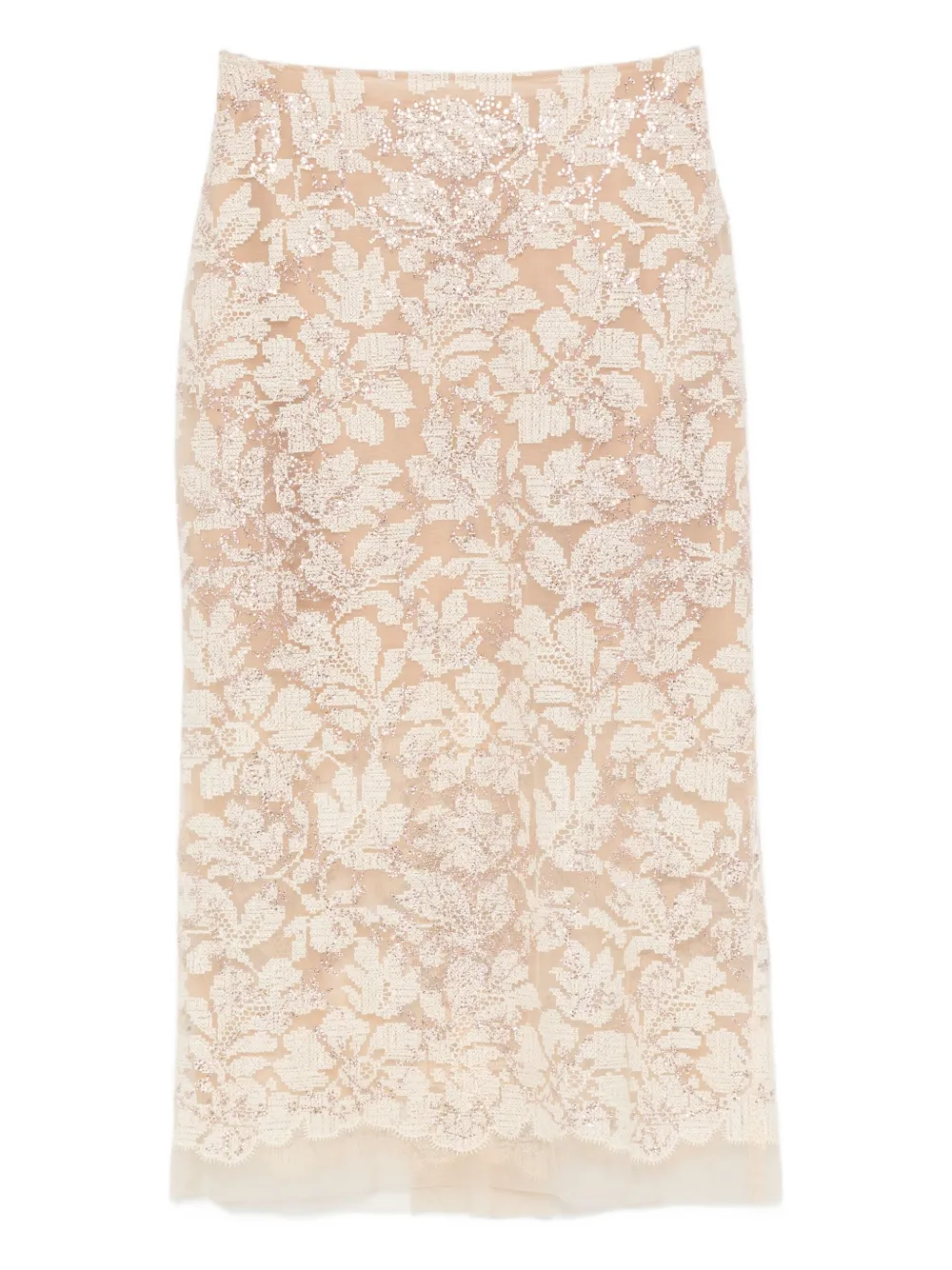 Юбка миди с цветочными пайетками Ermanno Scervino, нейтральный
Юбка миди с цветочными пайетками Ermanno Scervino, нейтральный