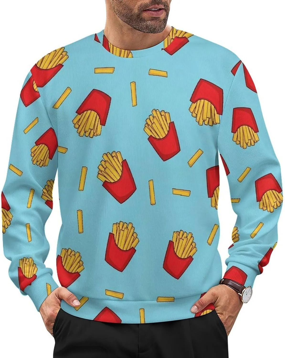 Мужской свитер с длинным рукавом и круглым вырезом LITPUZC
Мужской свитер с длинным рукавом и круглым вырезом LITPUZC