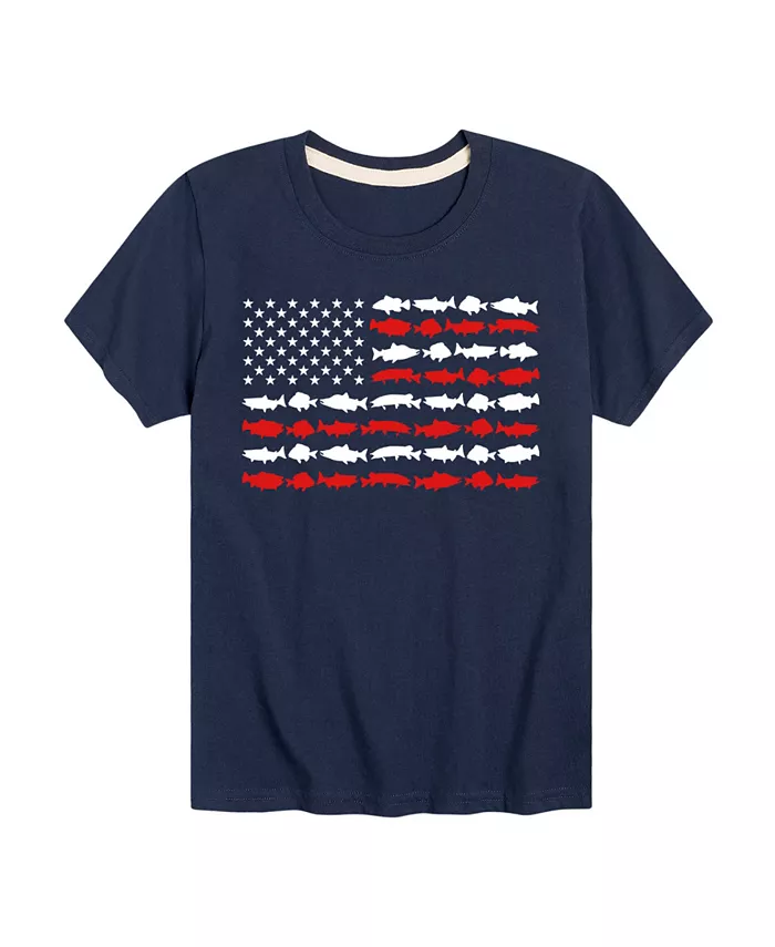 Футболка с принтом "Рыба и американский флаг" для мальчиков старшего возраста Hybrid, синий
Футболка с принтом "Рыба и американский флаг" для мальчиков старшего возраста Hybrid, синий