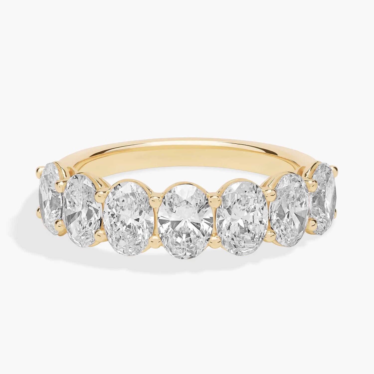 Кольцо с семью овальными лабораторными бриллиантами из 14-каратного желтого золота (3 карата, двойной цвет - FG / VS2-SI1) Blue Nile
Кольцо с семью овальными лабораторными бриллиантами из 14-каратного желтого золота (3 карата, двойной цвет - FG / VS2-SI1) Blue Nile