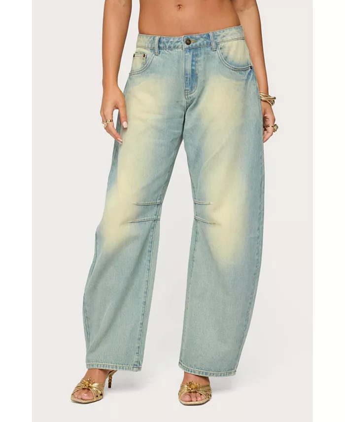 Женские джинсы Cayden с низкой талией и потертостями Barrel Edikted, синий
Женские джинсы Cayden с низкой талией и потертостями Barrel Edikted, синий